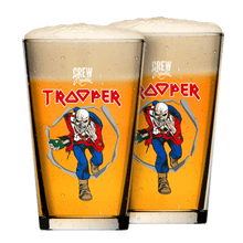 Load the picture into the gallery viewer, CREW x TROOPER PROGRESSIVE LAGER_pint glass full
