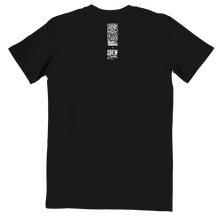 Cargue la imagen en el visor de la galería, Back of the Iron Maiden TROOPER Run for Your Lives 2025 World Tour Edition T-shirt with vertical Eddie and CREW Republic lock-up graphic.
