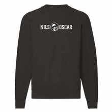 Cargue la imagen en el visor de la galería, Back view of Iron Maiden Trooper sweater by Nils Oscar, featuring the Nils Oscar logo across the upper back.
