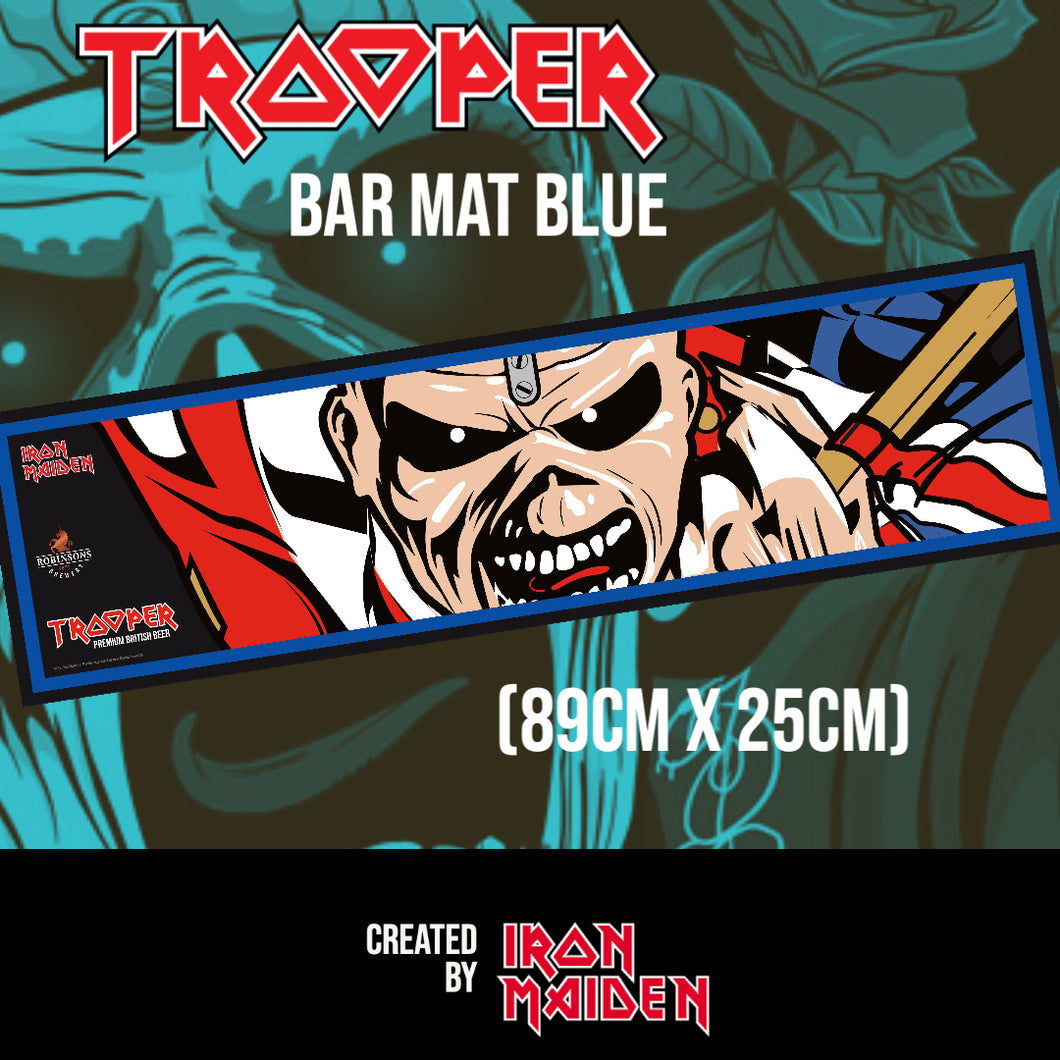 TROOPER LIMITED EDITION BAR MAT (blu 89cm x 25cm)